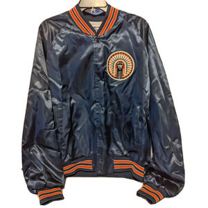 Vintage ChalkLine University of Illinois Illini Indian Chief Satin Jacket XL USA